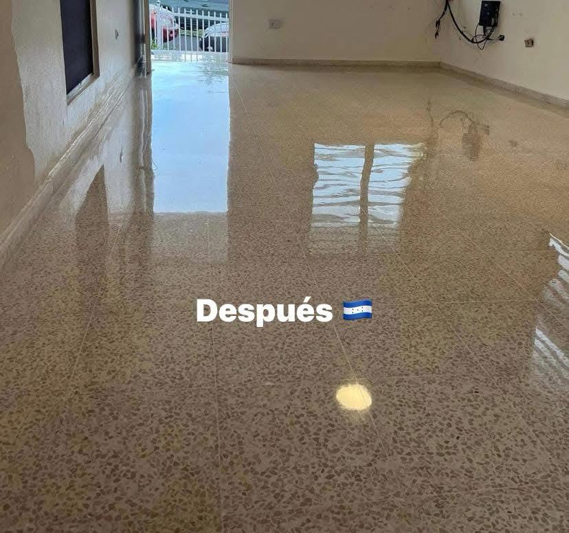 Trabajo de pulido en oficina corporativa